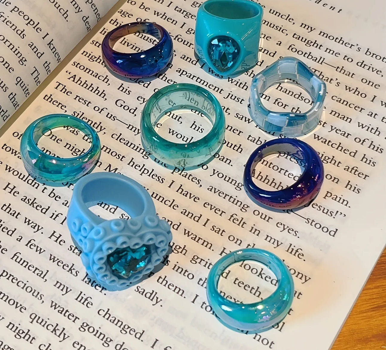 8 pcs Y2K Rings