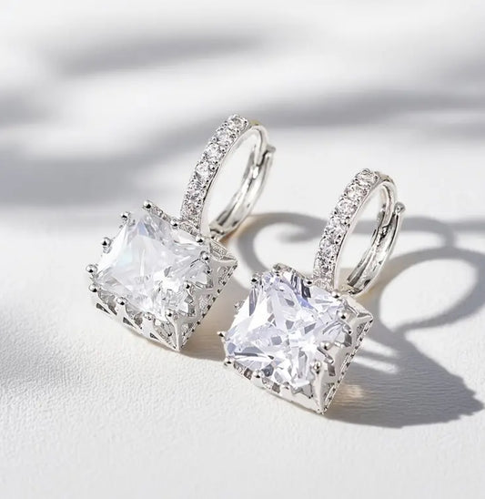 Shiny Aquamarine Earrings