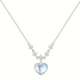 Moonstone Love Heart Necklace