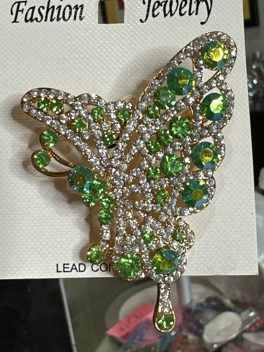 Green Butterfly Pin