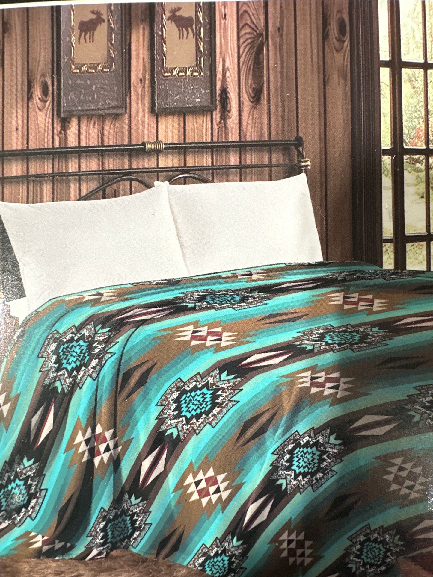QUEEN AZTEC fleece BLANKET