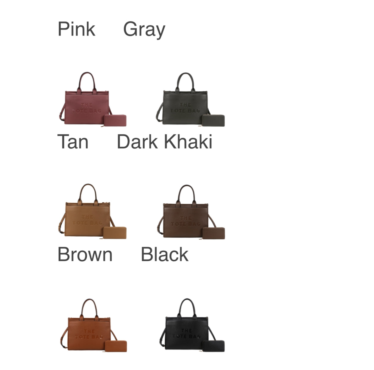 Large Tote Handbag Wallet Set 1148W