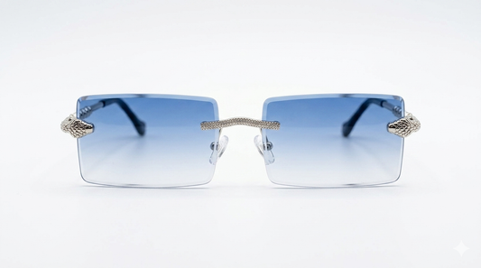 Carter Rimless Sunglasses – UV400 Protection Silver Frame
