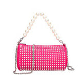 9037  Bling bag with exchangeable pearl handle