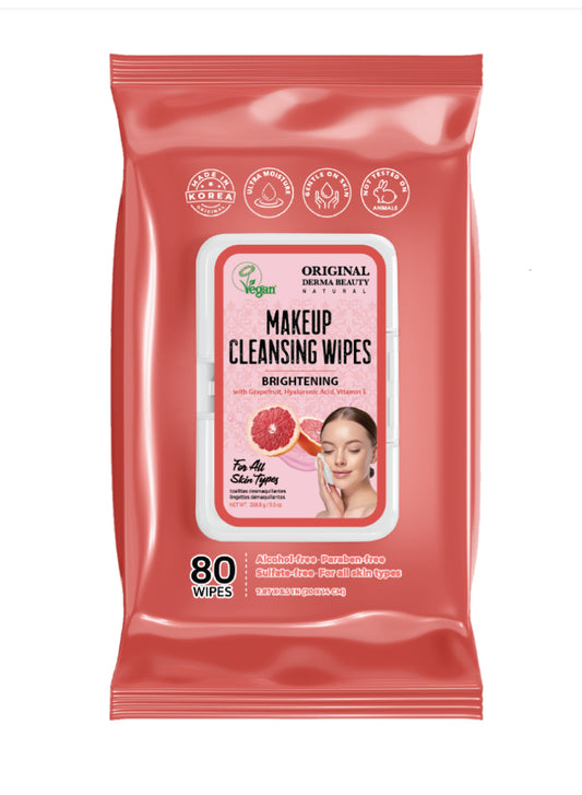 Original Derma Beauty | Brightening Makeup Cleansing Wipes – Grapefruit