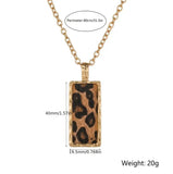 Vintage Leopard Print Pendant Necklace