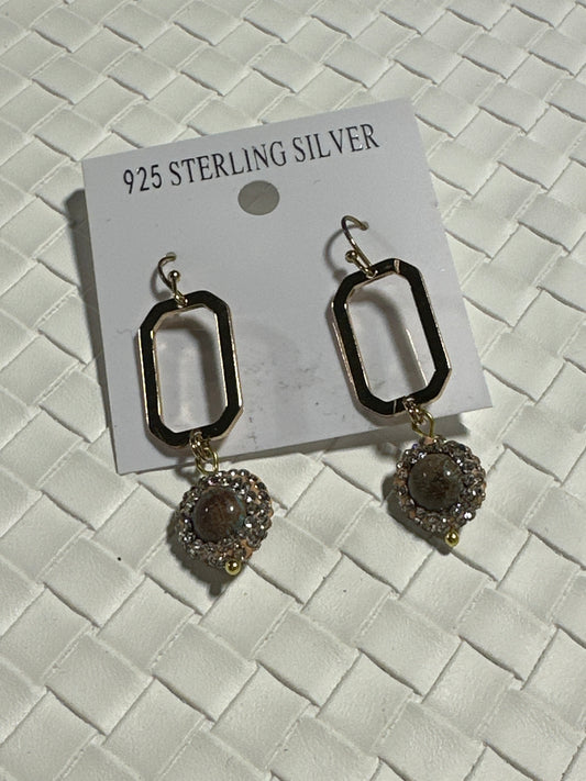 Square Gold Earrings