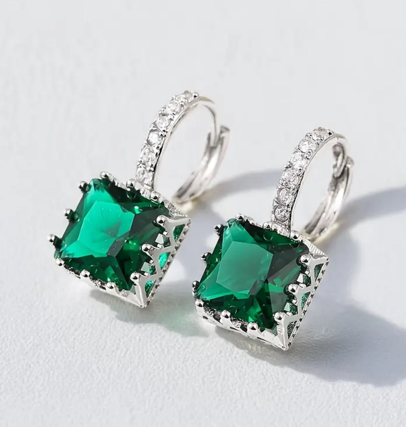 Shiny Aquamarine Earrings