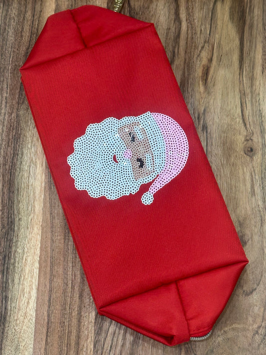 MudPie Holiday “Santa Claus” Sparkle Makeup Bag