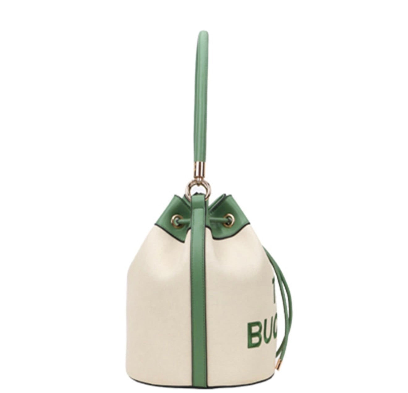 The Bucket Draw String Embroidery Hobo -Shoulder Bag with Wallet BL-9153W
