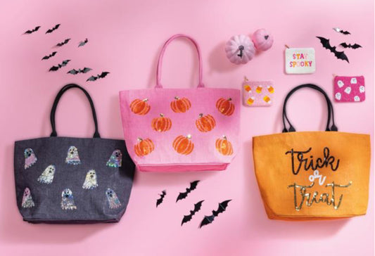 MUDPIE HALLOWEEN SPARKLE TOTES