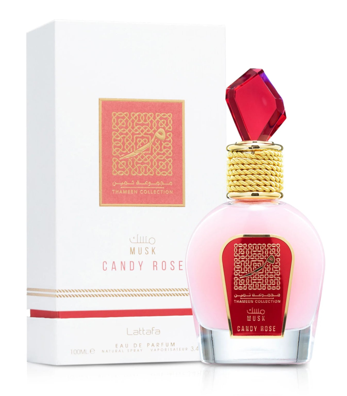 Musk Candy Rose Eau De Parfum 100ml Thameen Collection by Lattafa 3.4 Fl Oz