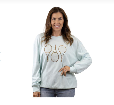 Tennis Club Sequin Sweatshirt