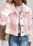 Pink Long Sleeve Winter Thermal Coat