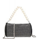 9037  Bling bag with exchangeable pearl handle