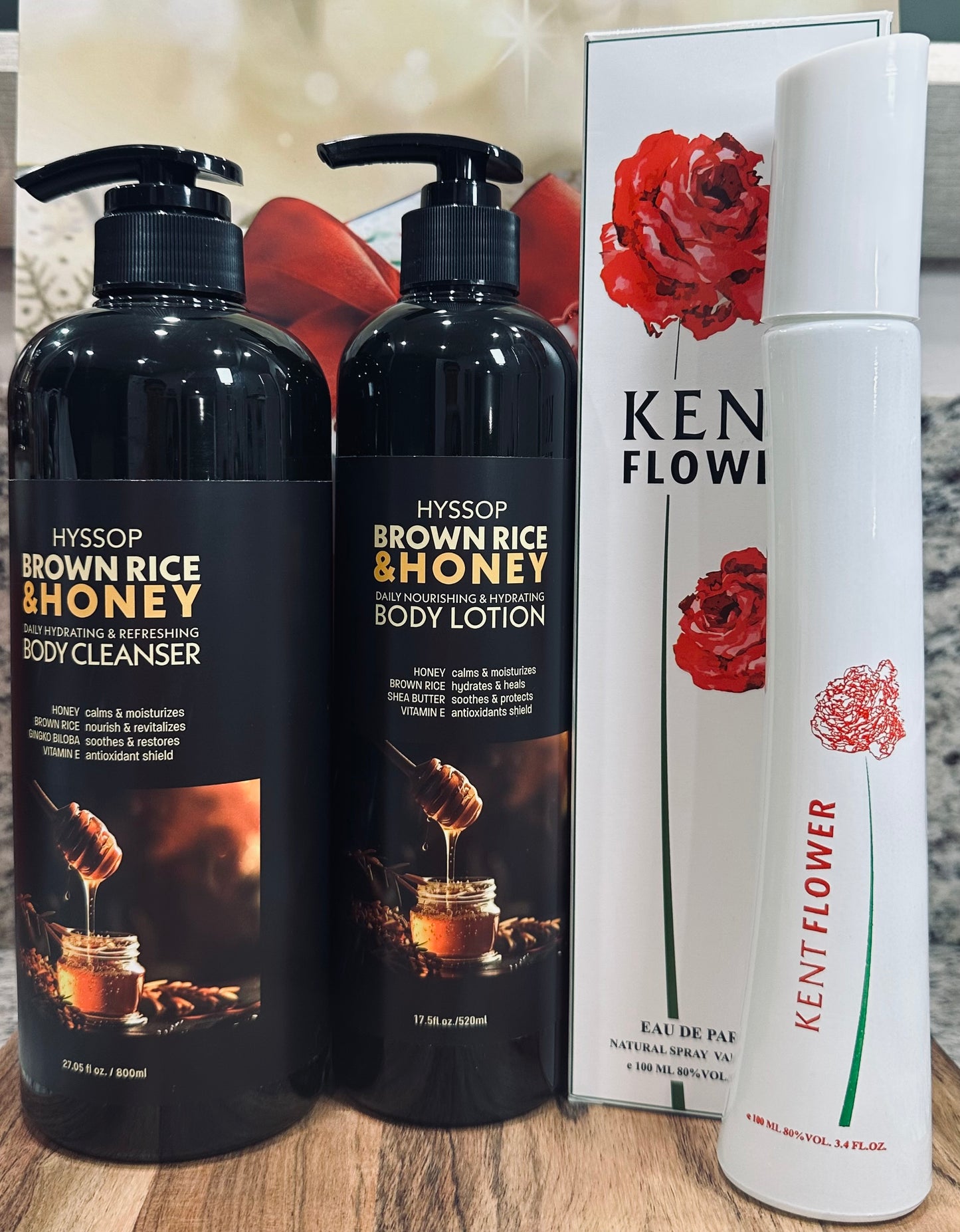 ✨ Brown Rice & Honey Body Care + Kent Flower Perfume Combo