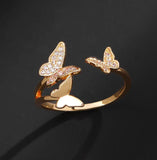 Gold butterfly Ring