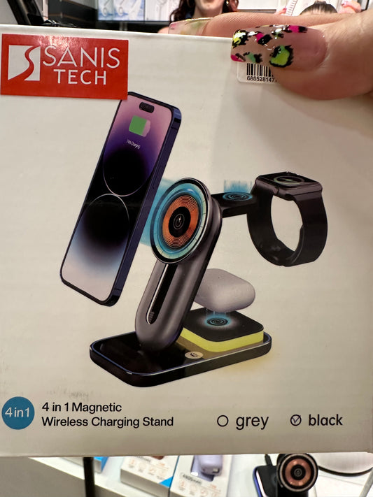 Four in one magnetic wireless charging stand