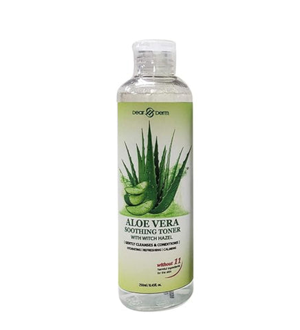 Dearderm Skincare Aloe Vera Soothing Face Toner 8.45fl.oz/250ml (Alcohol-free and Fragrance-free) – Aloe Vera