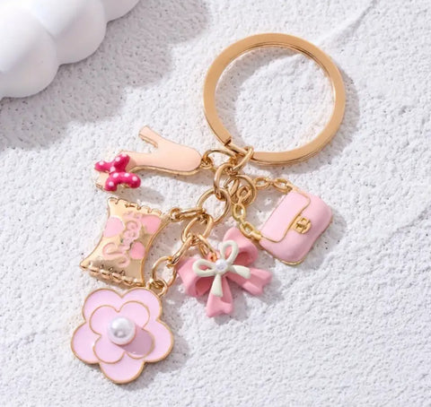 Mini Bag & Cosmetics Charm Keychain