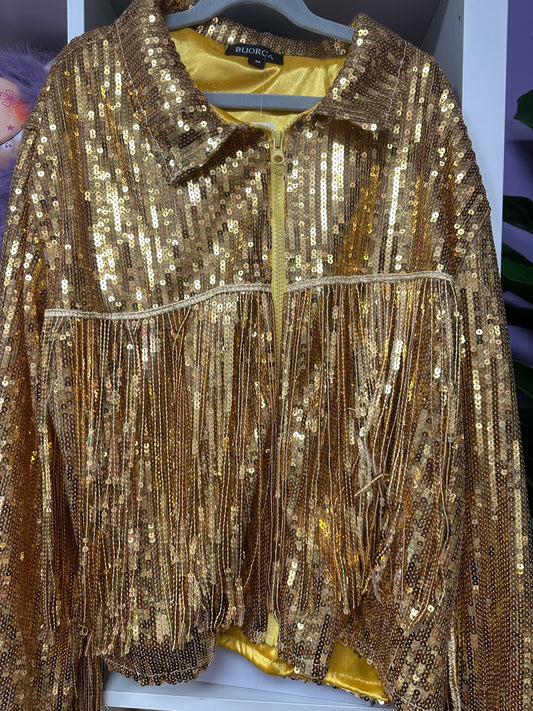 Gold Fringe Jacket