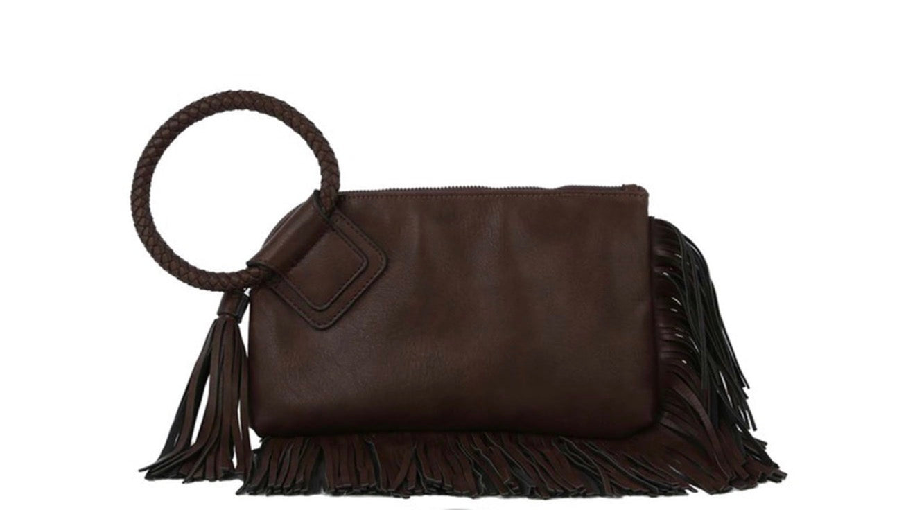 Fringe Cuff Clutch Tassel Wristlet Clutch JY-0378