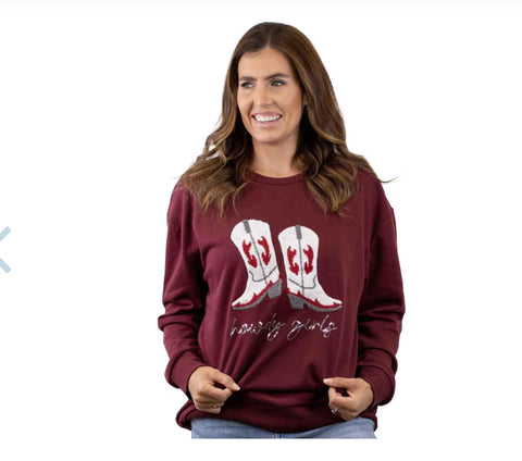 Howdy Girls Sequin Sweatshirt