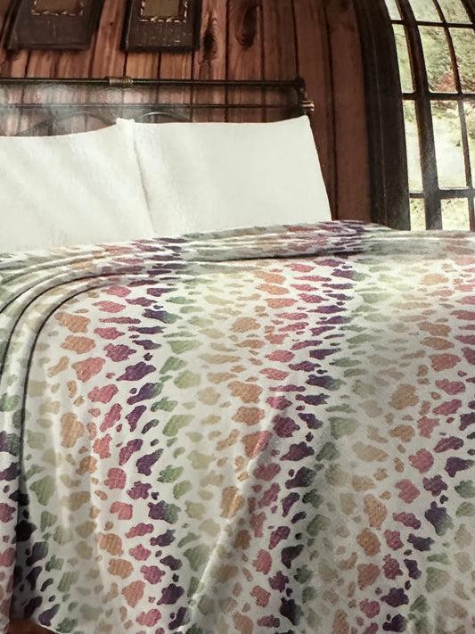 Pastel rainbow cheetah Queen Size Blanket