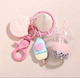 Ice Cream and Boba Tea Keychain