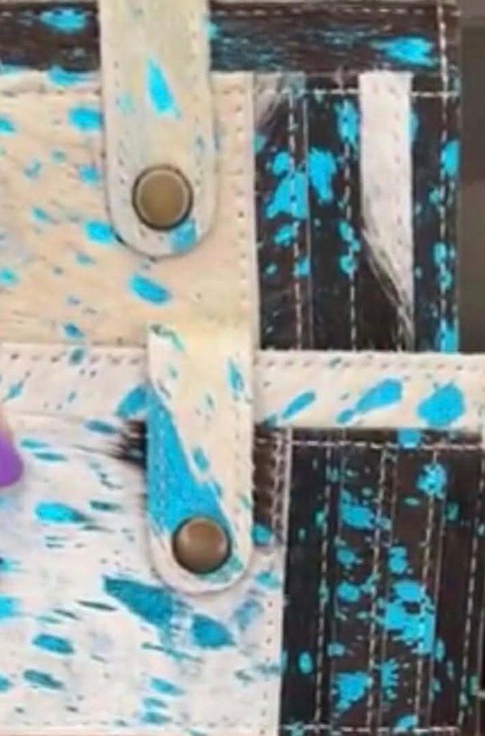 Blue Western Credit Card Wallet