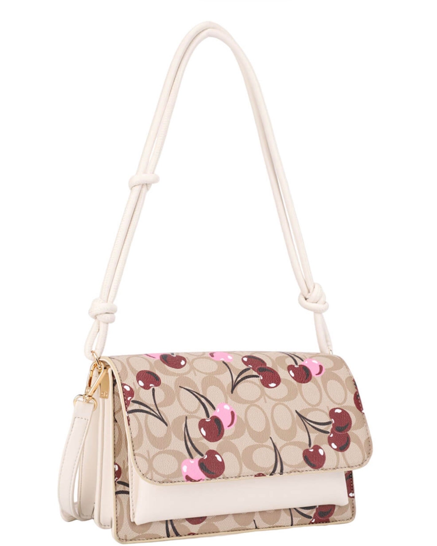 20762 Cream cherry bag