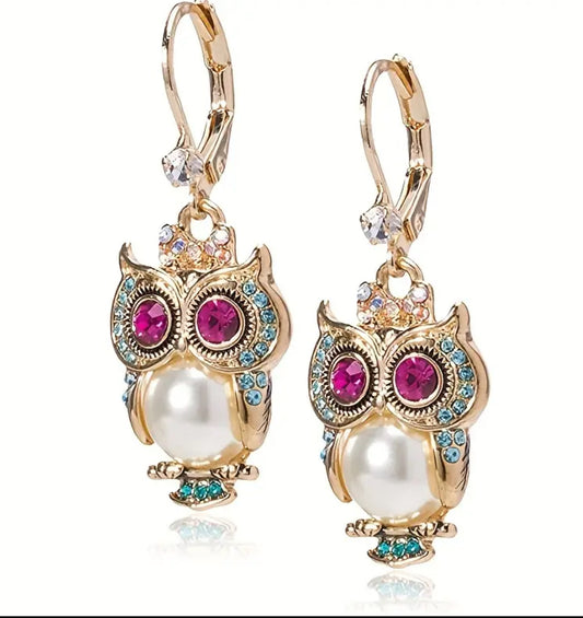 Cute Owl Drop Earrings