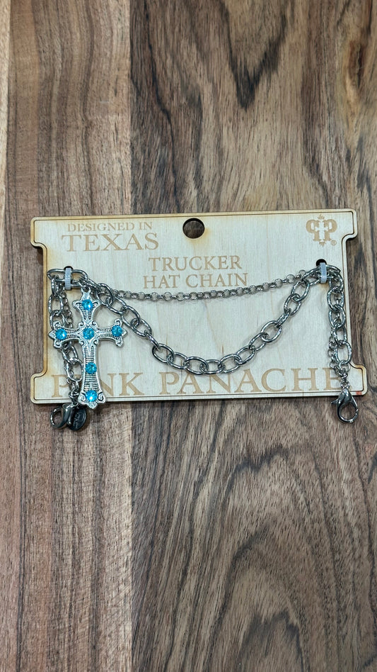 Bag Charm  silver blue cross