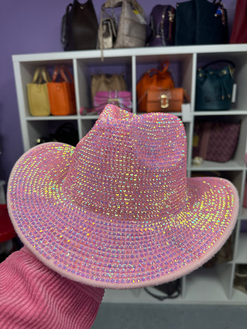 Pink Rhinestone Hat