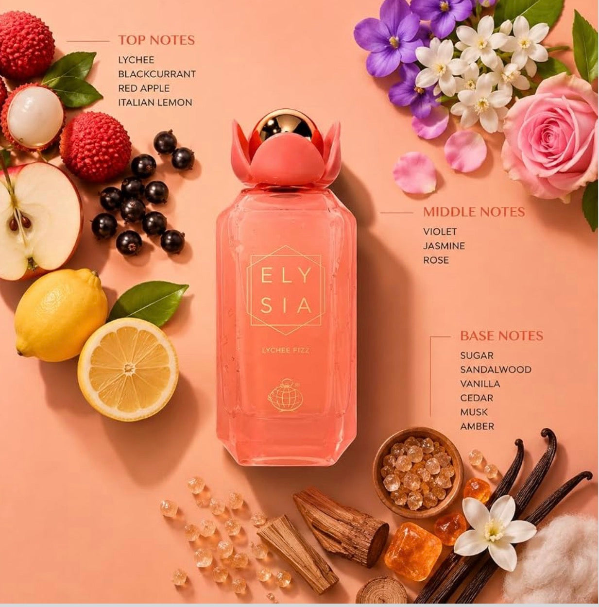 Fragrance World - Elysia Lychee Fizz EDP Unisex 3.4oz