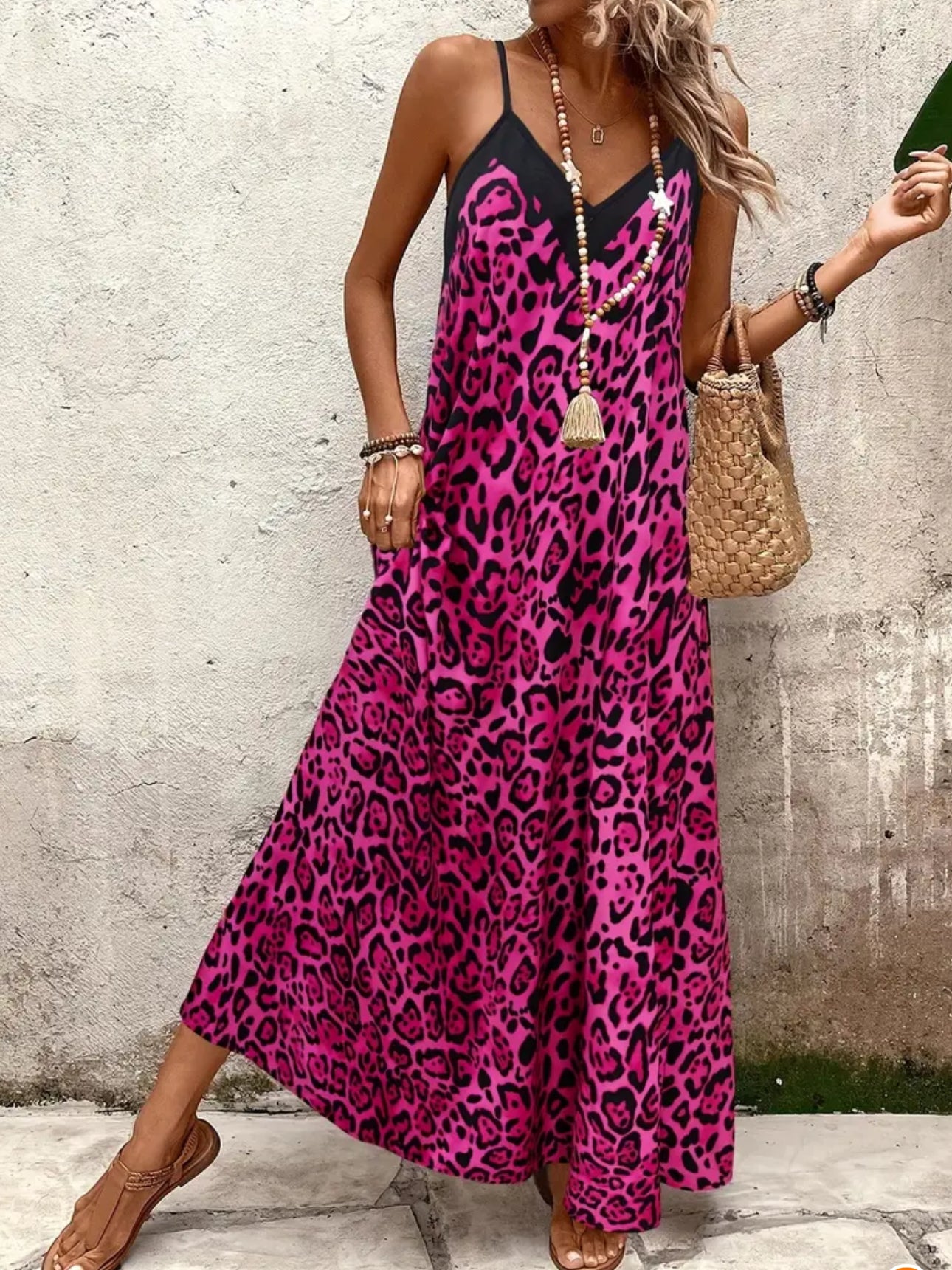 Fuchsia Leopard Dress