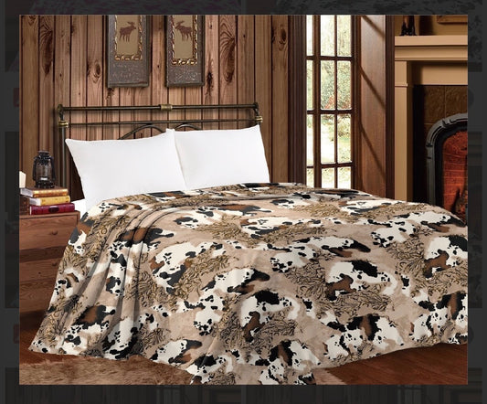 BESAN COW PRINT - KING MIA BLANKET