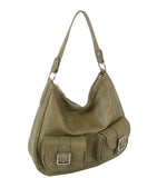 Buckle Flap Pocket Shoulder Bag Hobo CMS057-Z