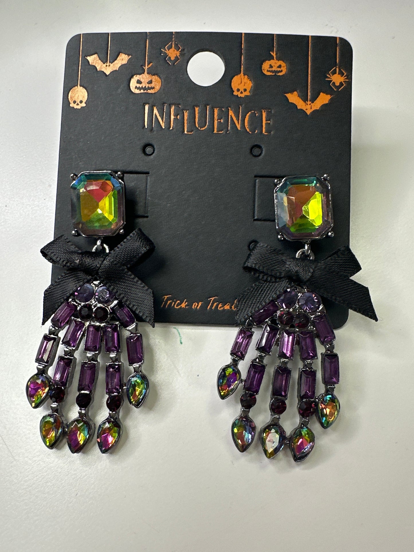 Purple hands  earrings