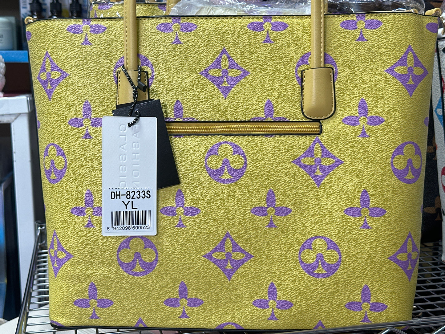 3in1 Monogram Print Tote Bag With Bag Wallet. DH-8233S YL