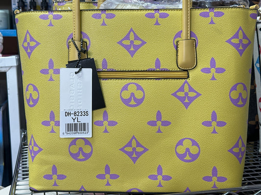 3in1 Monogram Print Tote Bag With Bag Wallet. DH-8233S YL