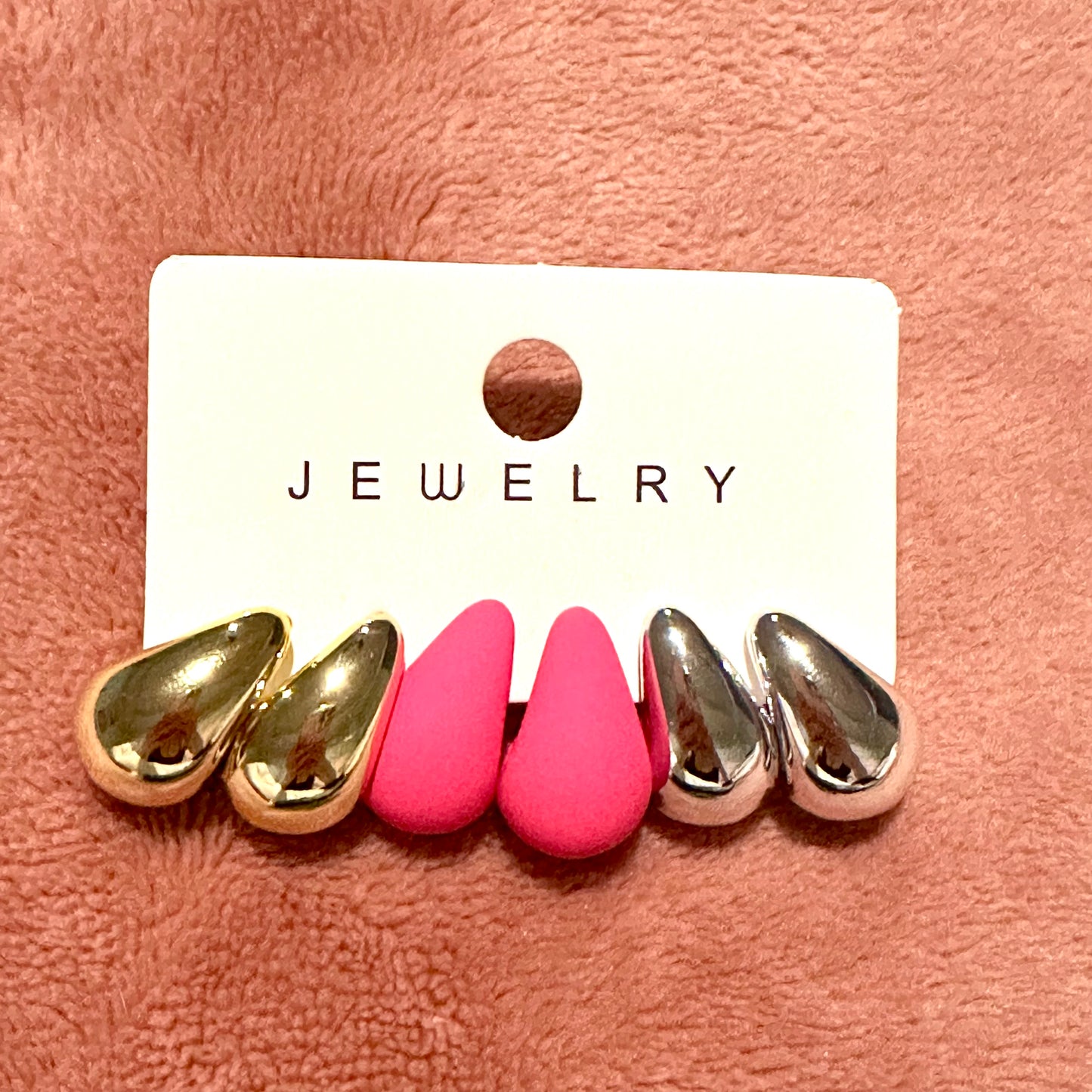 Tear Drop earrings- 3 pcs