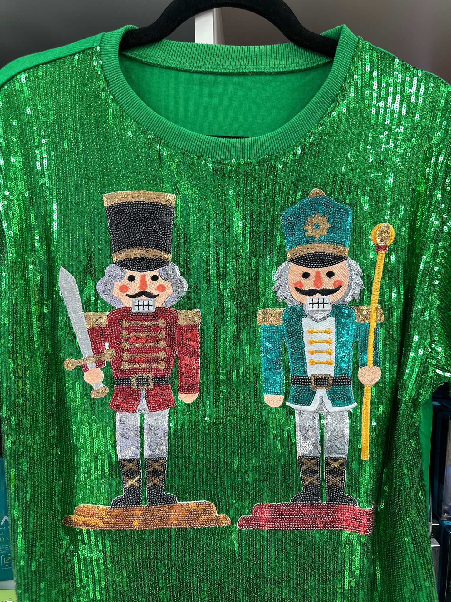 GREEN NUTCRACKER SHIRT DRESS