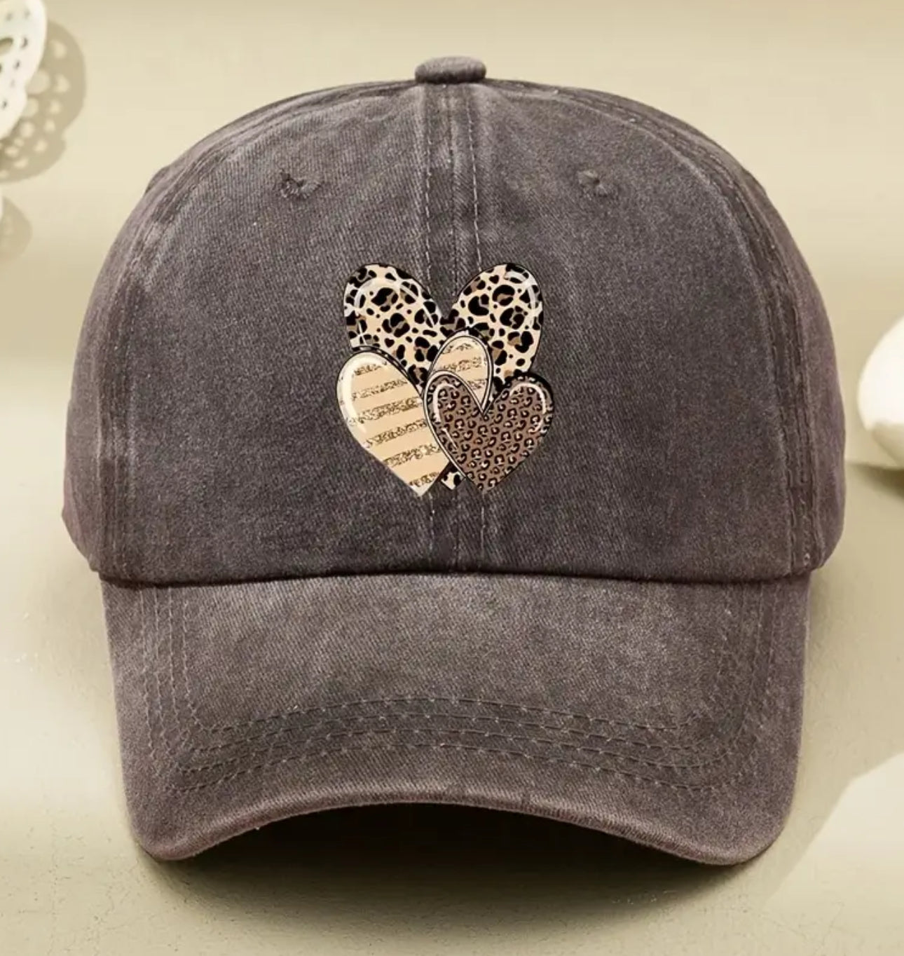HEART LEOPARD HAT
