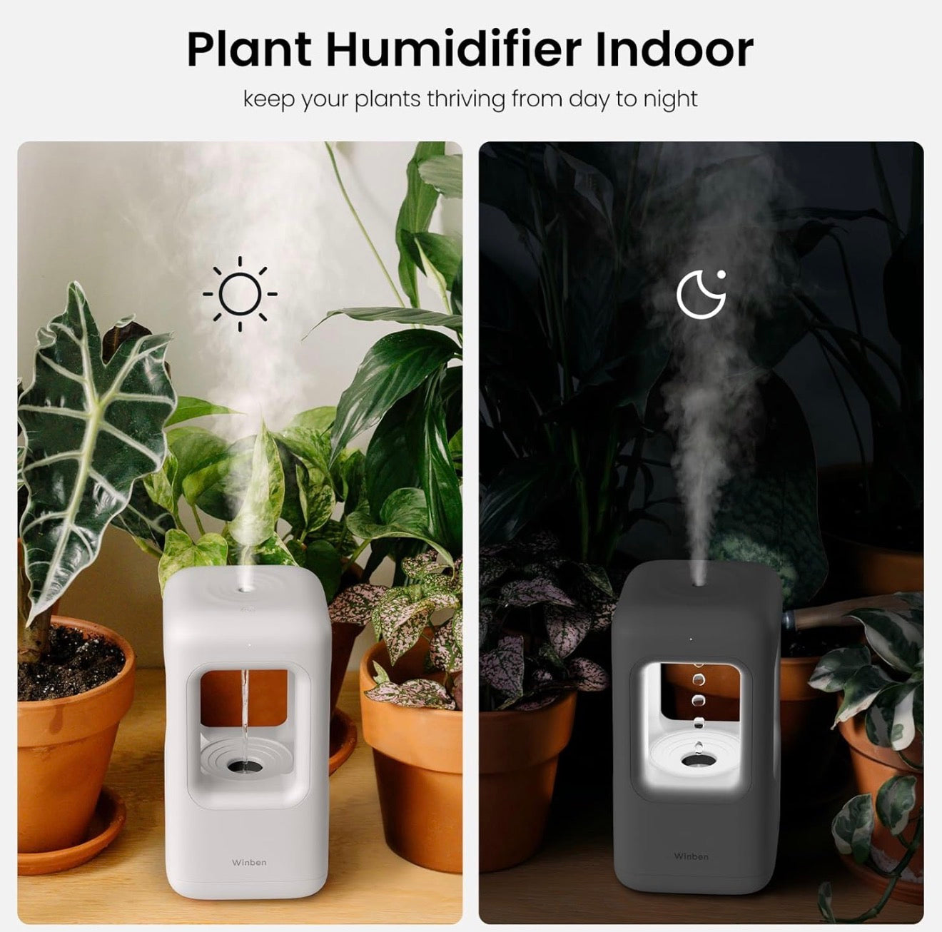 Winben Anti Gravity Water Drop
Air Humidifier with LED
Ambiance Backlight