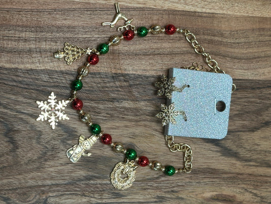 Gold Snowflake Necklace with Earrings set