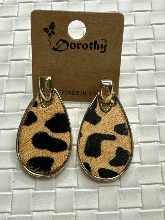 Cheetah Gold Earrings