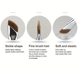 5pcs Brush Knife Edge Makeup Brush Liquid Eyeliner Brush Ultra Thin Fine Oblique Angle Flat Head Eyebrow Brush