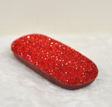 Sparkly Rhinestone Eyeglass Case Cute Handmade Hard Shell Glasses Box for Women