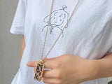 Vintage Leopard Print Pendant Necklace
